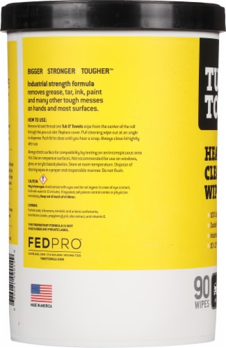 Tub O' Towels Heavy Duty Cleaning Wipes Perspective: left