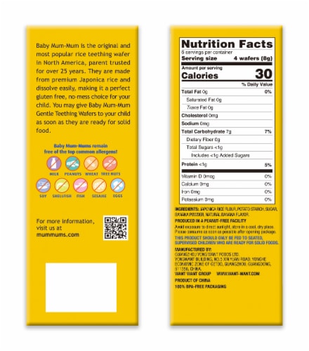 Baby Mum-Mum® Banana Rice Rusks Snacks Perspective: left