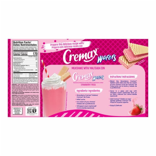 Gamesa Cremax Wafer Cookies, Strawberry Perspective: left