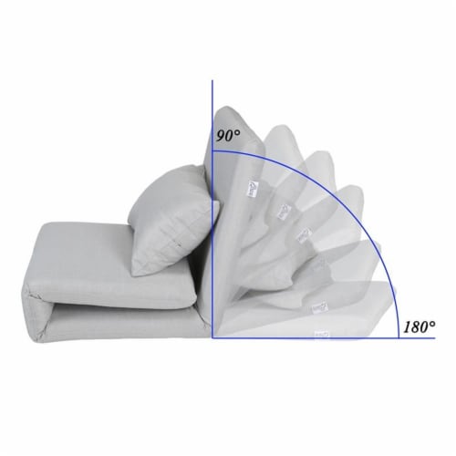 Relaxie Linen 5-Position Adjustable Convertible Flip Chair Sleeper Dorm Bed Couch Lounger So Perspective: left