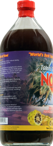 Tahiti Trader Noni Organic Island Style Juice Perspective: left