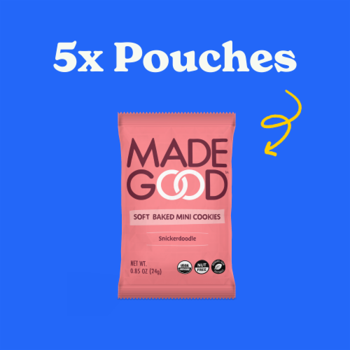 MadeGood™ Snickerdoodle Soft Baked Mini Cookies Perspective: left