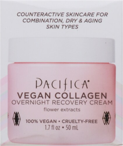 Pacifica® Vegan Collagen Overnight Recovery Cream Perspective: left