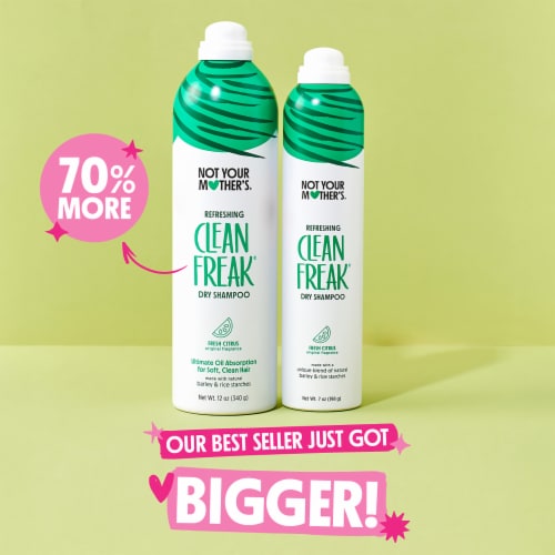 Not Your Mother's Clean Freak Refreshing Jumbo Dry Shampoo Perspective: left