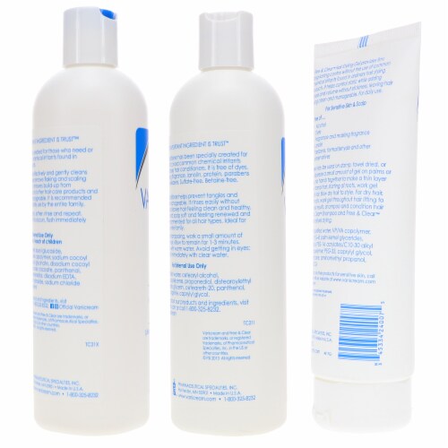 Vanicream/Free & Clear Shampoo 12 oz, Conditioner 12 oz & Styling Gel 7 oz  Combo Pack, 31 oz - Kroger