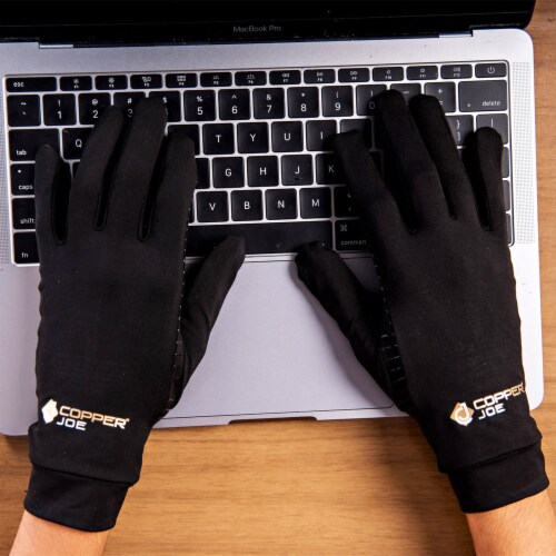 Copper Joe Full Finger Compression Arthritis Gloves-1 Pair  Perspective: left