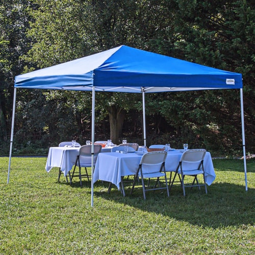 Caravan Canopy 10ft x 10ft V-Series 2 Pro Blue Perspective: left