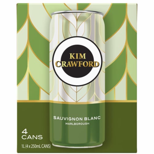 Kim Crawford Marlborough Sauvignon Blanc White Wine Cans Perspective: left
