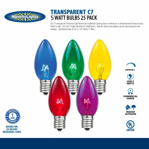 Opaque Blue LED C7 Bulbs