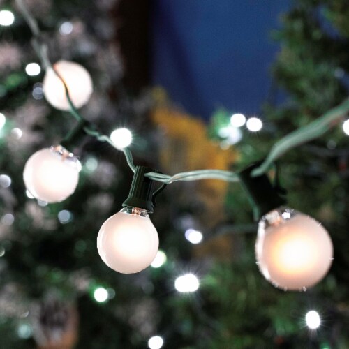 25 Foot G30 Outdoor Globe Patio String Lights Set of 25 G30 White Bulbs 1 Each Kroger