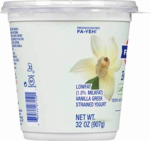 Fage BestSelf Vanilla Yogurt Tub Perspective: left