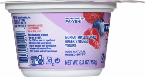 Fage Blended Mixed Berries Yogurt Perspective: left