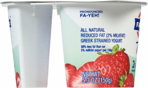 Fage® Total Strawberry 2% Milkfat Greek Yogurt Cup Perspective: left