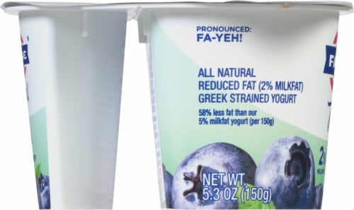 Fage® Total Blueberry 2% Milkfat Low Fat Greek Yogurt Cup Perspective: left