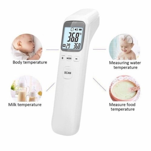 Necano, Infrared thermometer CK-T1502 forehead measure for adult, baby and children (white) Perspective: left