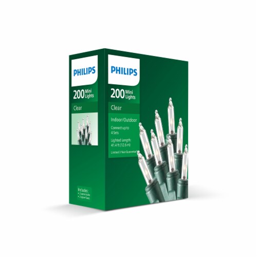 Philips Mini Incandescent Christmas Lights - Clear Perspective: left