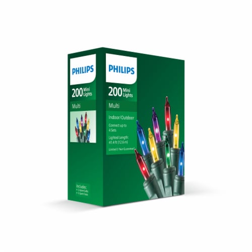 Philips Multi Color Indoor Outdoor Mini Christmas Lights 200 ct Fred Meyer