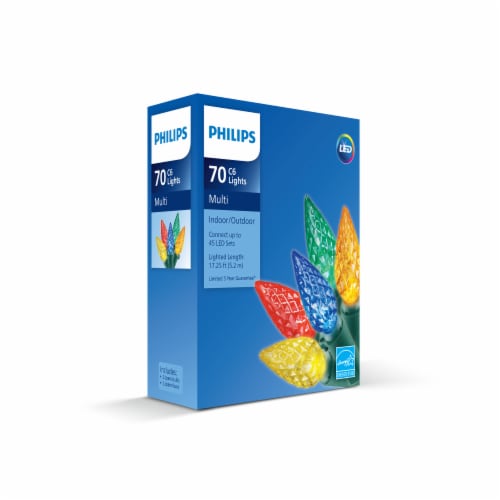 Philips Multi Color LED C6 Indoor / Outdoor Christmas Lights Perspective: left