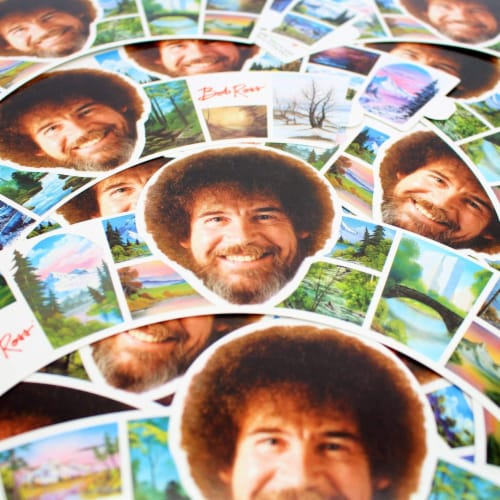 Prime Party Bob Ross Cupcake Wrappers (Set of 12) Perspective: left
