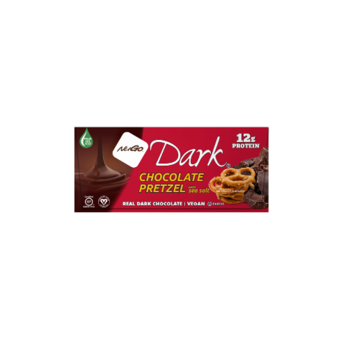 Nugo® Dark Chocolate Pretzel Protein Bars Perspective: left