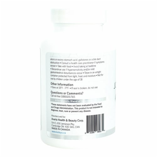 Kalaya Naturals 7X Joint Support Supplement 60 Capsules Perspective: left