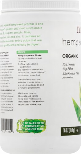 Nutiva Organic Superfood Hi-Fiber Hemp Protein Perspective: left
