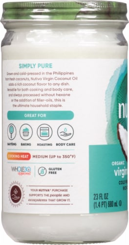 Nutiva® Organic Virgin Coconut Oil Perspective: left