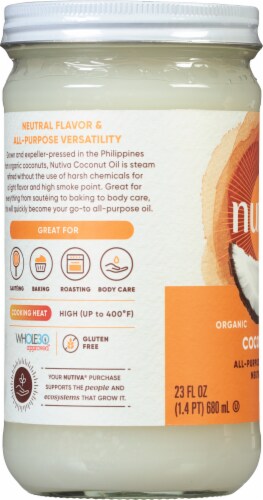 Nutiva Organic Coconut Oil Perspective: left
