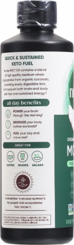 Nutiva Organic Unflavored MCT Oil from Coconut Perspective: left