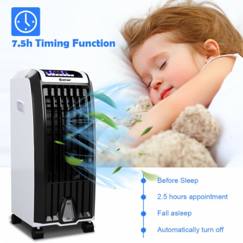 Costway Evaporative Portable  Cooler Fan Anion Humidify W/ Remote Control Perspective: left