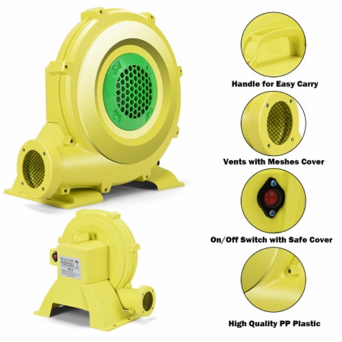 Air Blower Pump Fan 950 Watt 1.25HP For Inflatable Bounce House Bouncy Castle US 