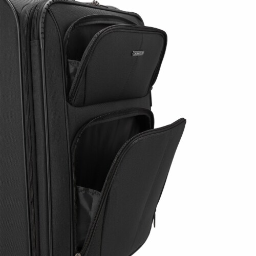 U.S. Traveler Esther Expandable Spinner Luggage - Black Perspective: left