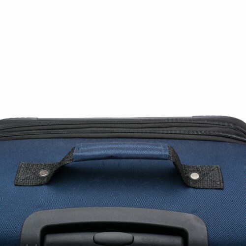 U.S. Traveler Esther Carry-On Expandable Spinner Luggage - Navy Perspective: left