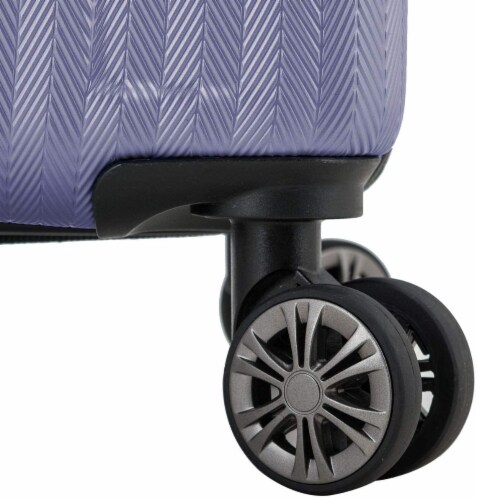 Traveler's Choice Dana Point Expandable Hard-Shell Luggage Set with USB Port - Light Lavender Perspective: left