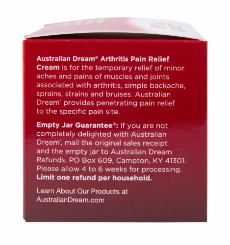 Australian Dream Arthritis Pain Relief Cream Perspective: left