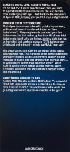 Ageless® Male Max™ Dietary Supplement Caplets Perspective: left