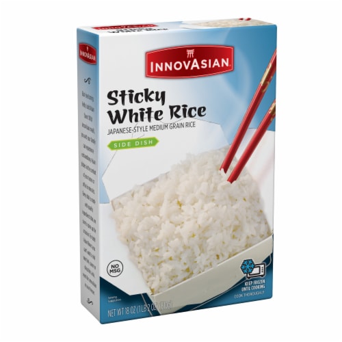 InnovAsian Frozen Sticky White Rice Side (Frozen) Perspective: left
