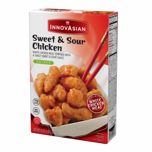 InnovAsian Sweet & Sour Chicken Multi-Serve Entree (Frozen) Perspective: left