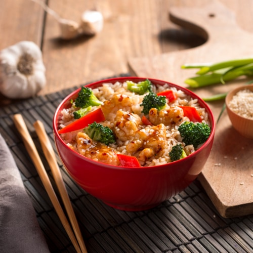InnovAsian General Tso's Chicken Rice Bowl, 9 oz (Frozen) Perspective: left