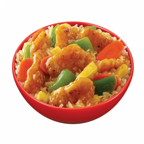 InnovAsian Sweet & Sour Chicken Rice Bowl, 9 oz (Frozen) Perspective: left
