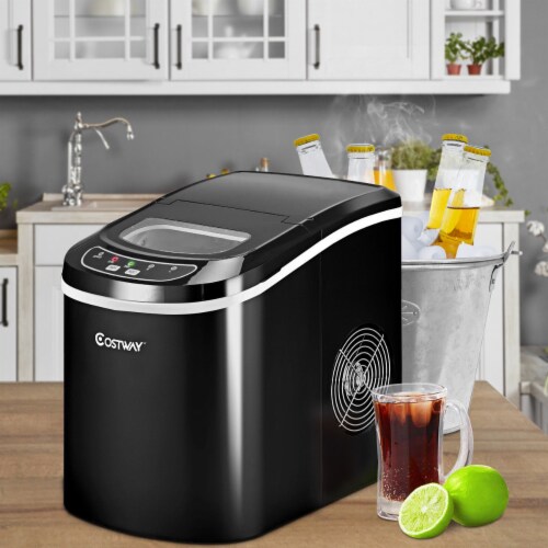 Costway Black Portable Compact Electric Ice Maker Machine Mini Cube 26lb Day 9 5 X14 0 X12 9 Ralphs