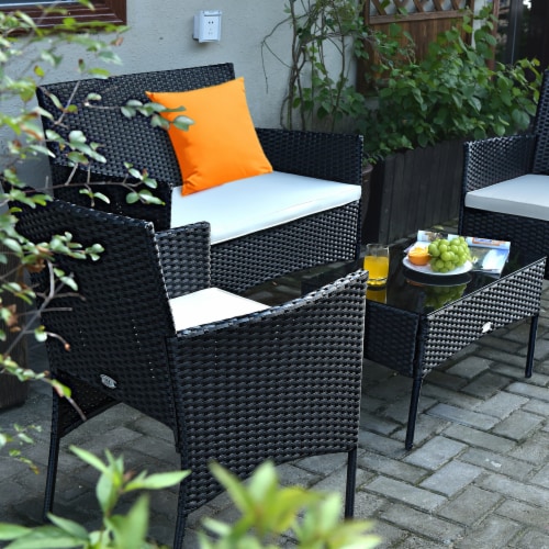 Costway 4 pc rattan patio furniture deals