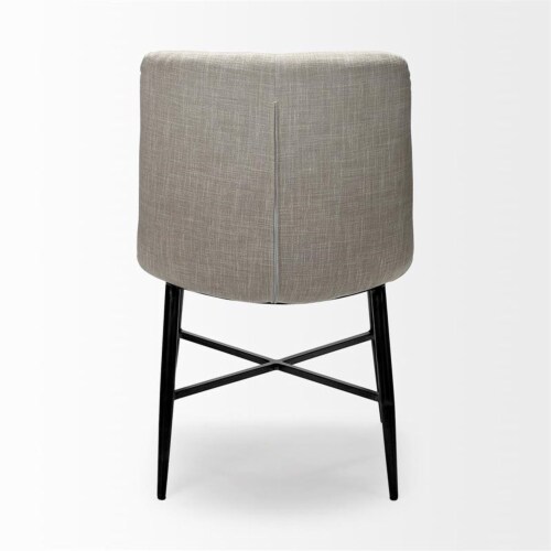 Cream Fabric Wrap With Black Metal Frame Dining Chair Cream Fabric Wrap With Black Metal Frame Dining Chair