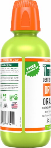 TheraBreath® Tingling Mint Dry Mouth Oral Rinse Perspective: left