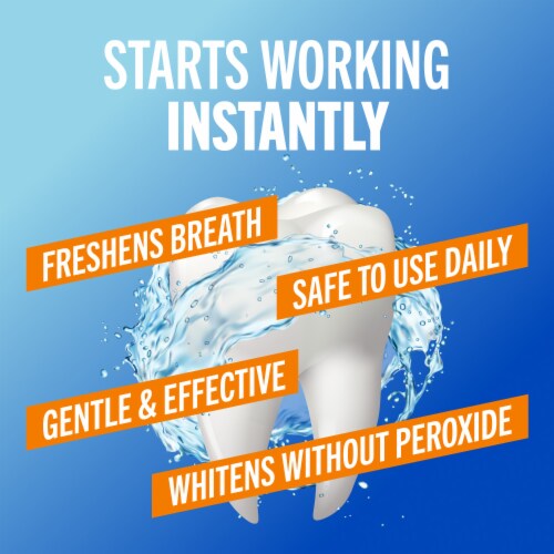 TheraBreath® Mouthwash Fresh Breath Whitening Alcohol-Free Citrus Mint Rinse Perspective: left