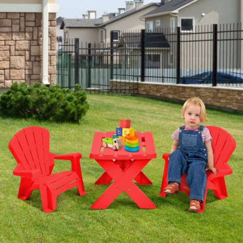 Boyel Living Kids Sofa Red Multi-functional Table Chair Set