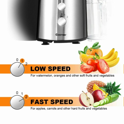 Electric juicer wide mouth fruit & vegetable centrifugal juice extractor 2 speed outlet