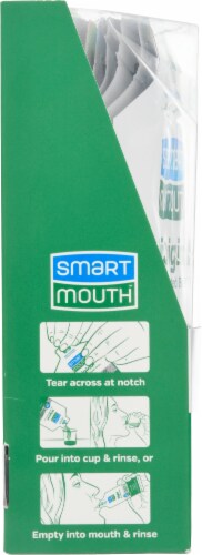 SmartMouth™ Dual Solution Fresh Mint Breath Rinse Travel Packets Perspective: left