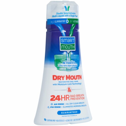 Smart Mouth Activated Dry Mouth Clean Mint Mouthwash Perspective: left
