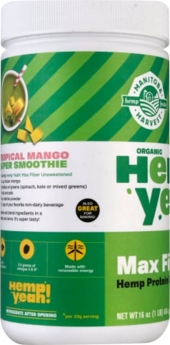 Manitoba Harvest Organic Hemp Pro Fiber Powder Supplement Perspective: left